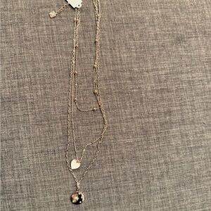 Park Lane rose gold Galaxy Layered Necklace with Heart Charm